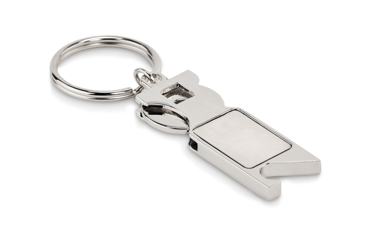 TOKEU – Euro Token key ring – Matt Silver