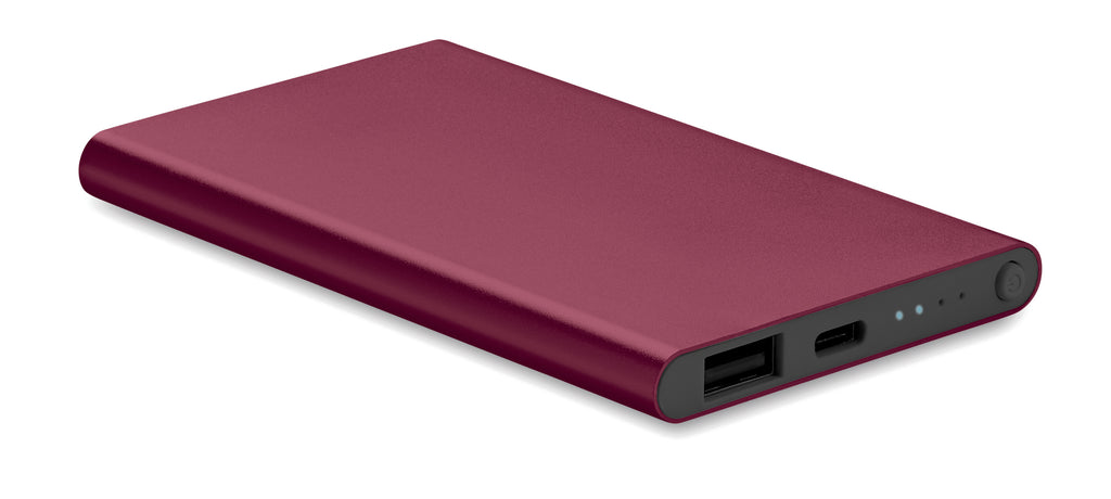 POWERFLAT C – Powerbank 4000mAh 10W – Burgundy