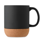 MATT – Matt ceramic cork mug 300 ml – item picture side