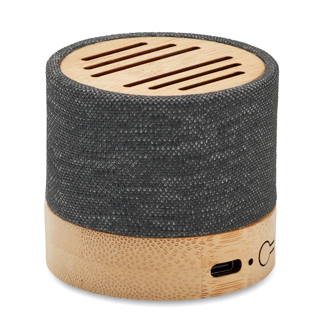 BOOL – Bamboo RPET wireless speaker – item picture open