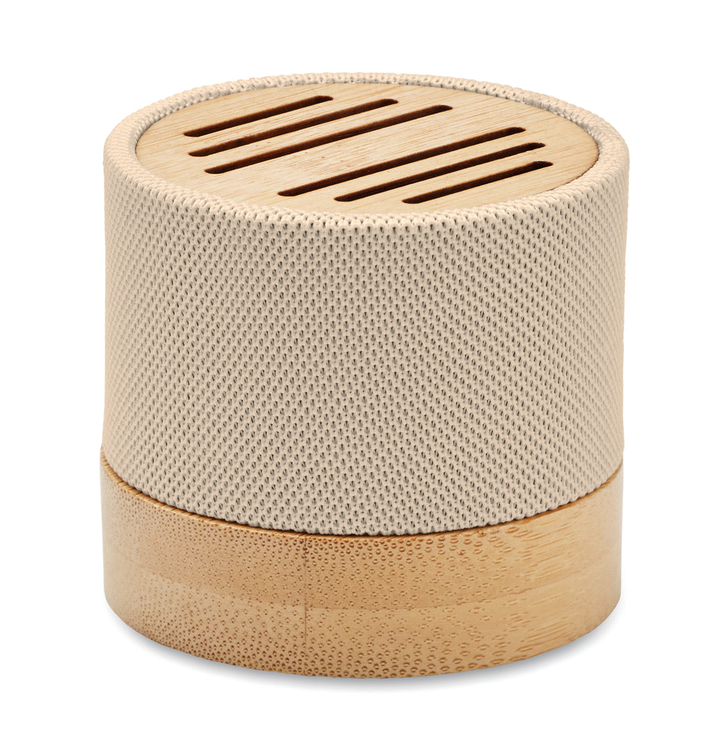 BOOL – Bamboo RPET wireless speaker – Beige