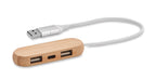VINA C – 3 port USB hub with dual input – Wood