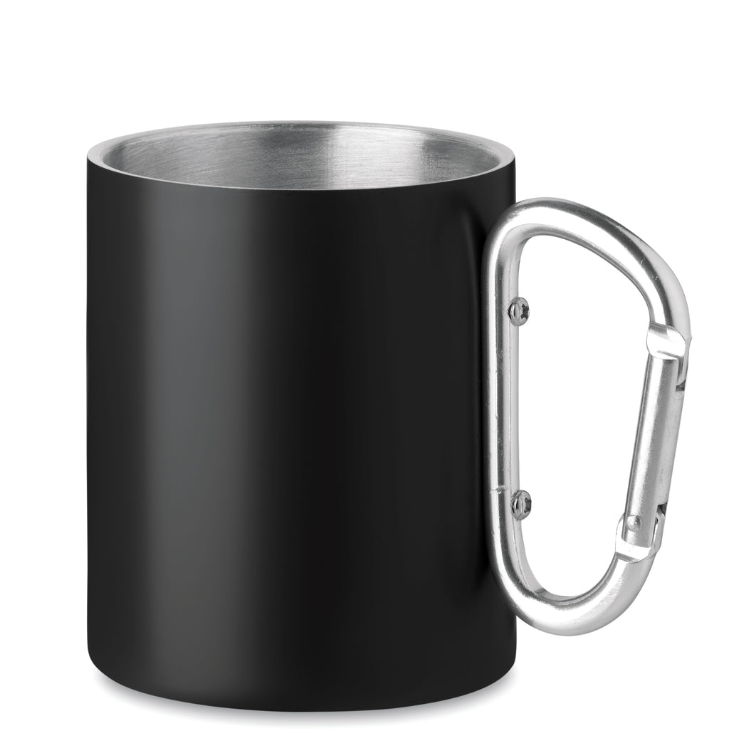 TRUMBA – Double wall metal mug 300 ml – Black