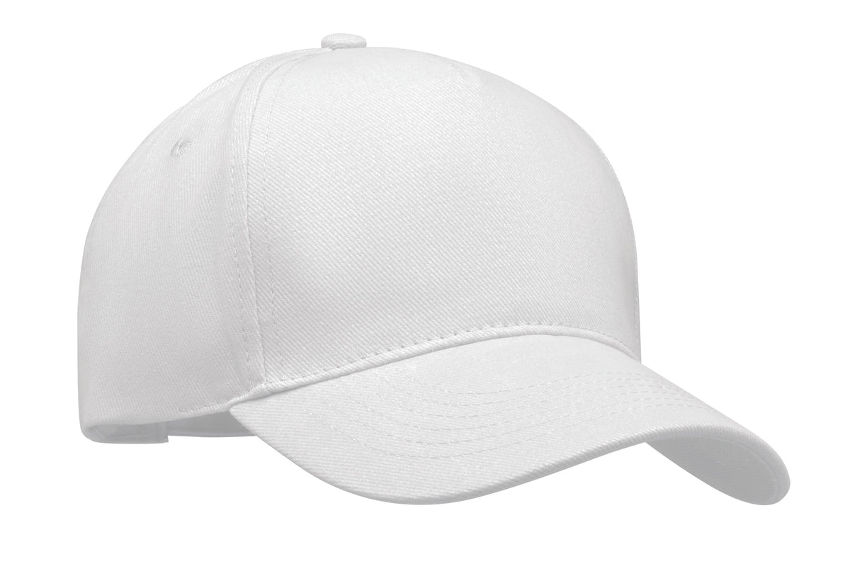 LONG BEACH SINGA – 5 Panel baseball cap 260 gr/m – White