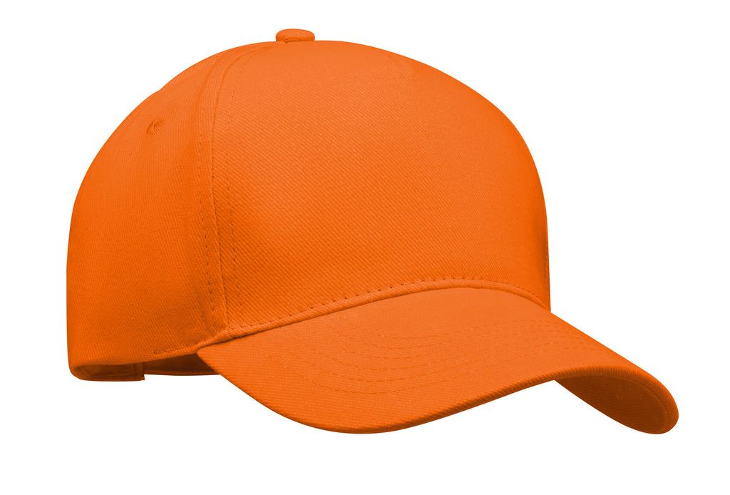 LONG BEACH SINGA – 5 Panel baseball cap 260 gr/m – Orange