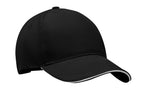 LONG BEACH SINGA – 5 Panel baseball cap 260 gr/m – White/Black