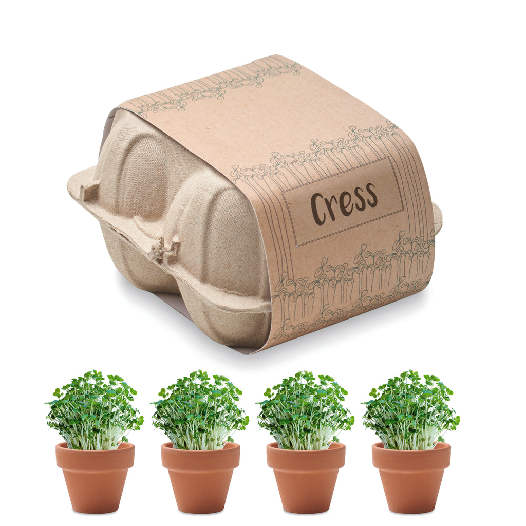 CRESS – Egg carton growing kit – Beige