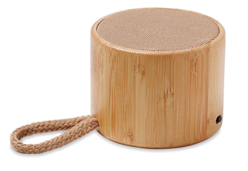 COOL – Round bamboo wireless speaker – Wood