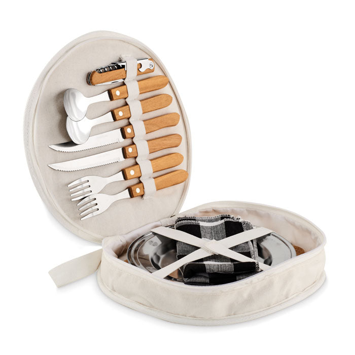 HUDSON – Picnic 2 person set in pouch – Beige