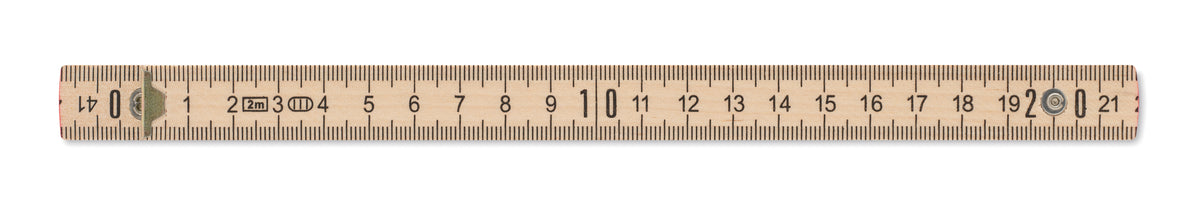ARA – Carpenter ruler in wood 2m – item picture back