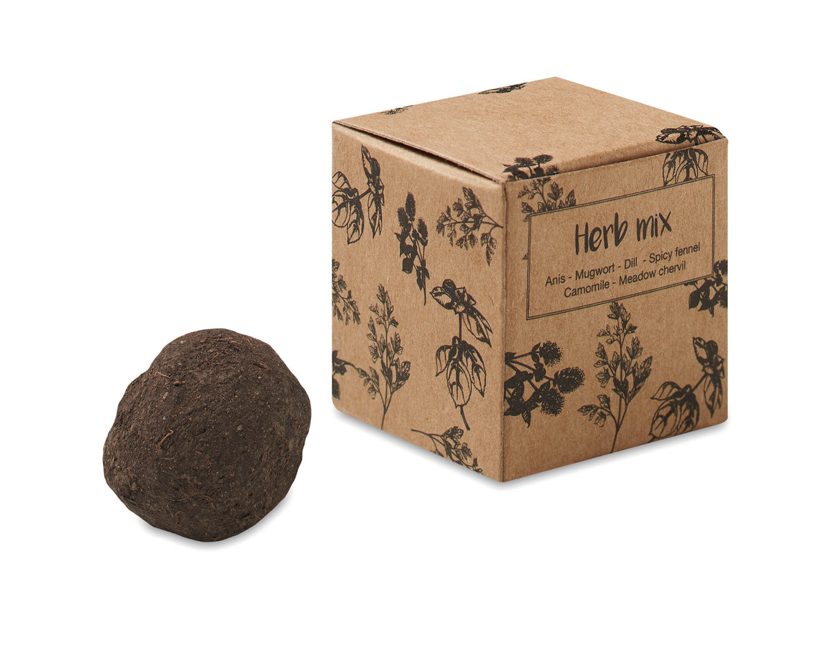 BOMBI III – Herb seed ball in carton box – item picture back