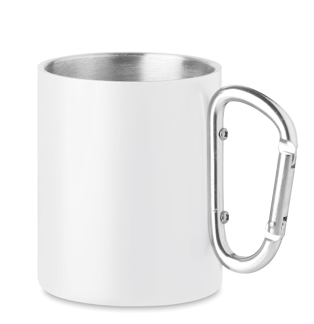 AROM – Metal mug and carabiner handle – White