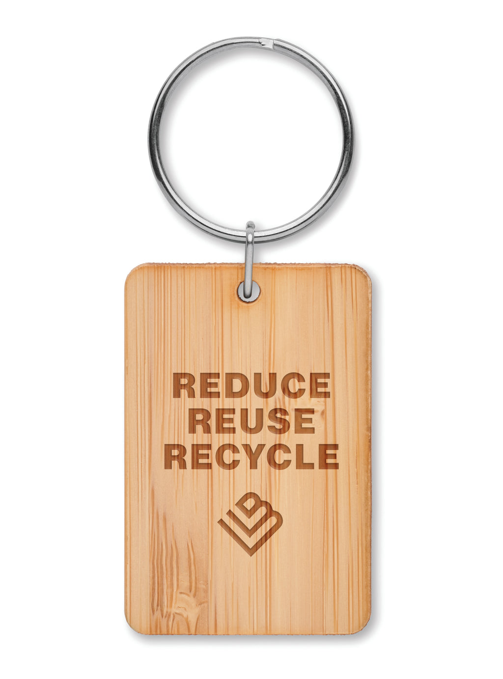 ANGLEBOO – Rectangular bamboo key ring – item picture printed
