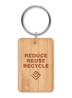 ANGLEBOO – Rectangular bamboo key ring – item picture printed