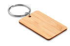 ANGLEBOO – Rectangular bamboo key ring – Wood