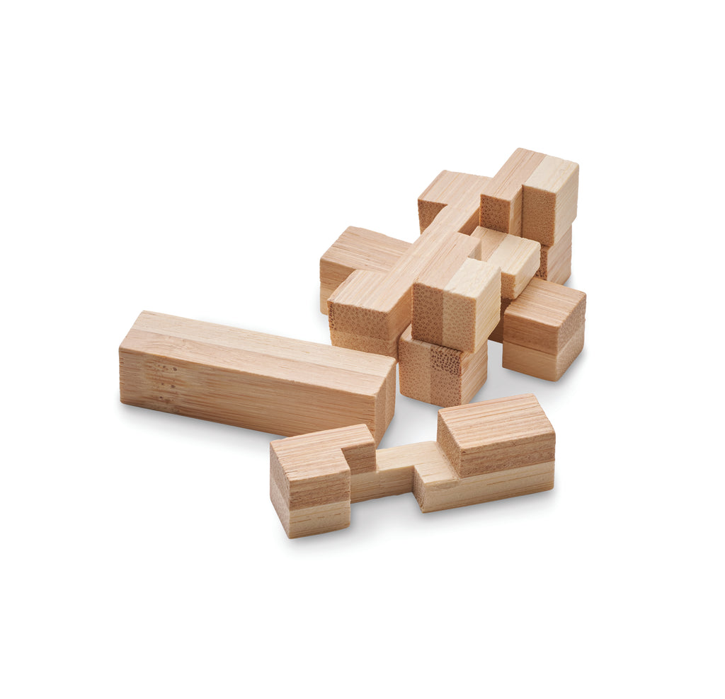 SQUARENATS – Bamboo brain teaser puzzle – item picture side