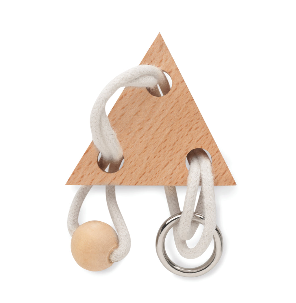 NERVE – Wooden brain teaser triangle – item picture side