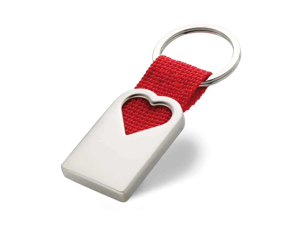 BONHEUR – Heart metal key ring – Red