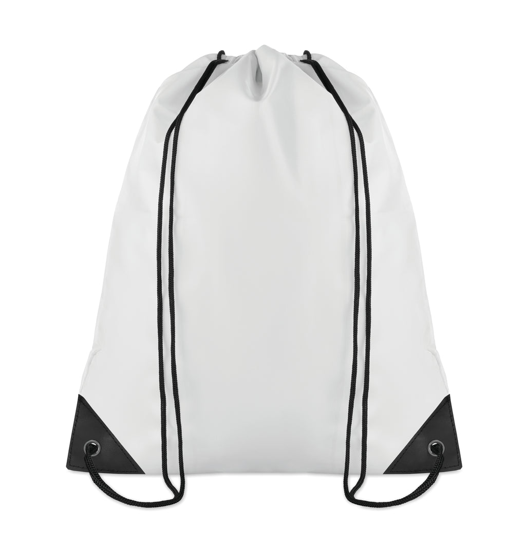 SHOOP – 190T Polyester drawstring bag – White