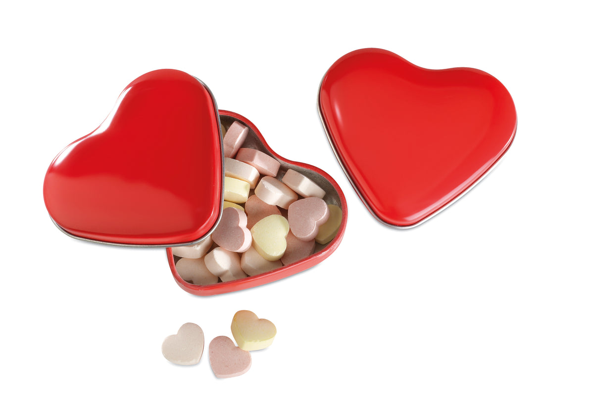 LOVEMINT – Heart tin box with candies – Red