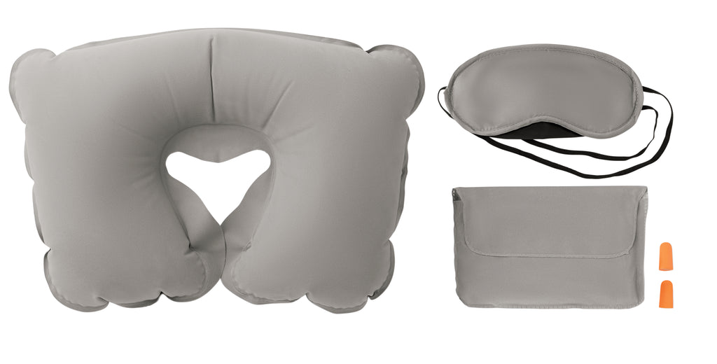 TRAVELPLUS – Set w/ pillow eye mask plugs – Grey