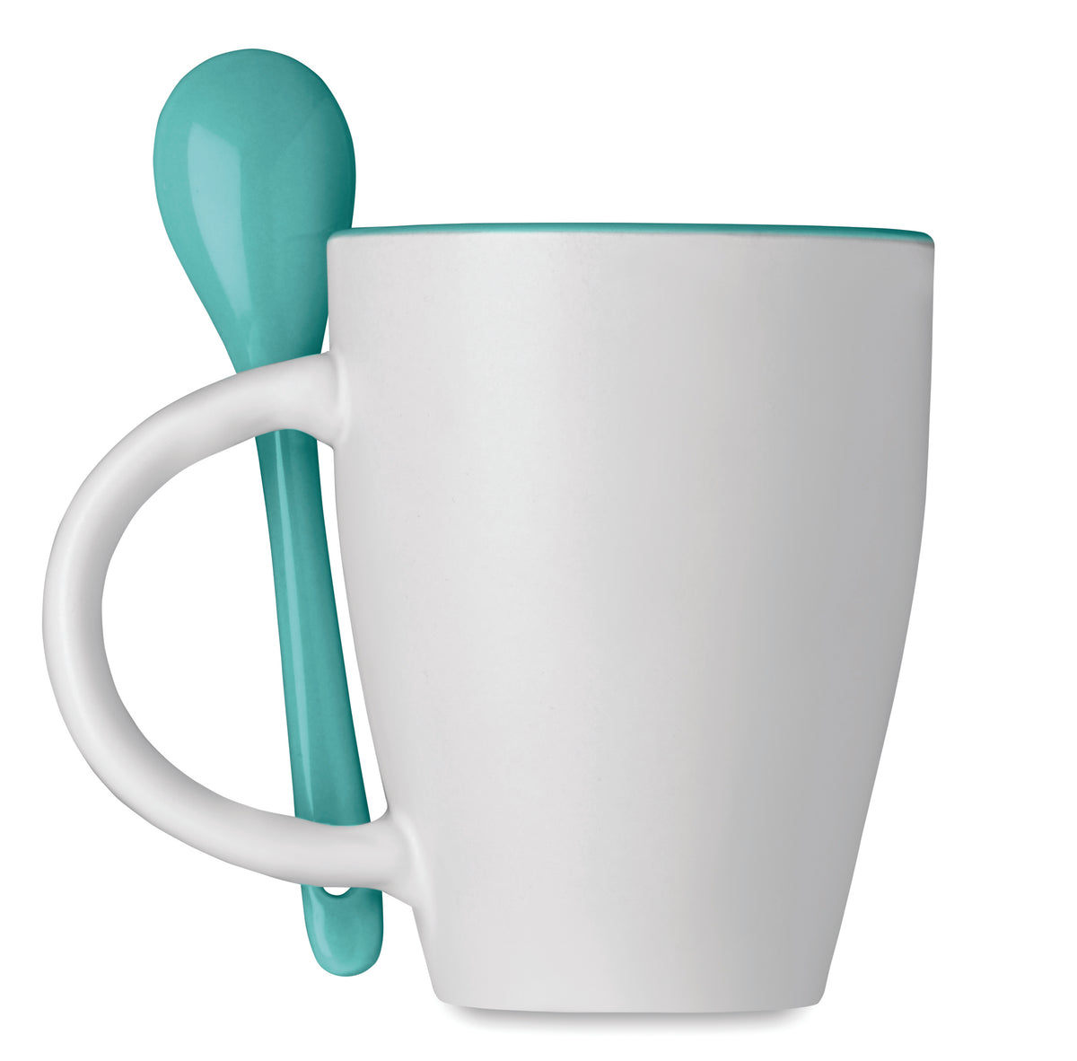 DUAL – Bicolour mug with spoon 250 ml – item picture back