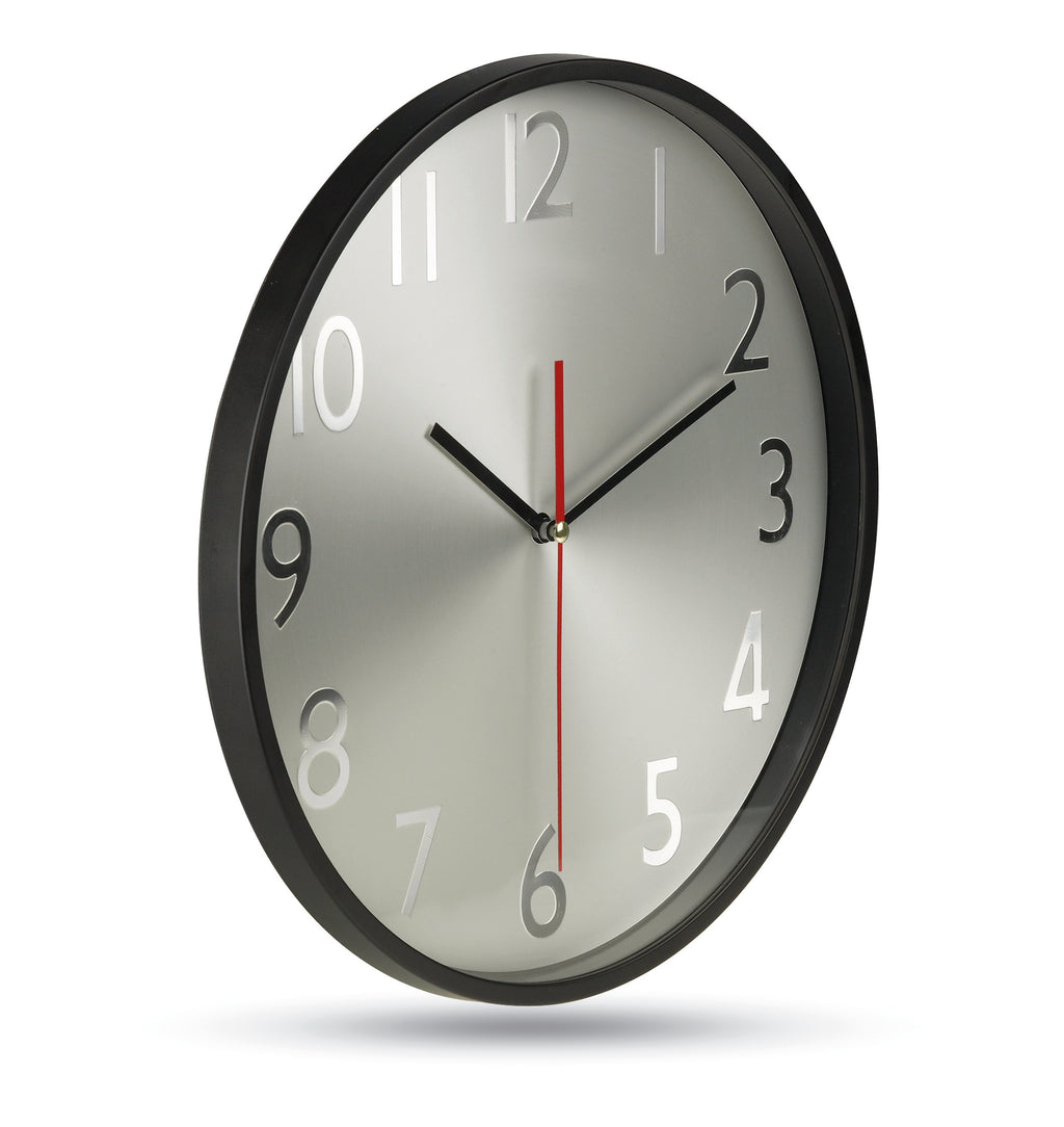 RONDO – Wall clock w silver background – item picture back