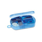 BUROBOX – Stationery set in plastic box – Transparent Blue