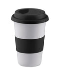 TRIBECA – Ceramic mug w/ lid and sleeve – Black