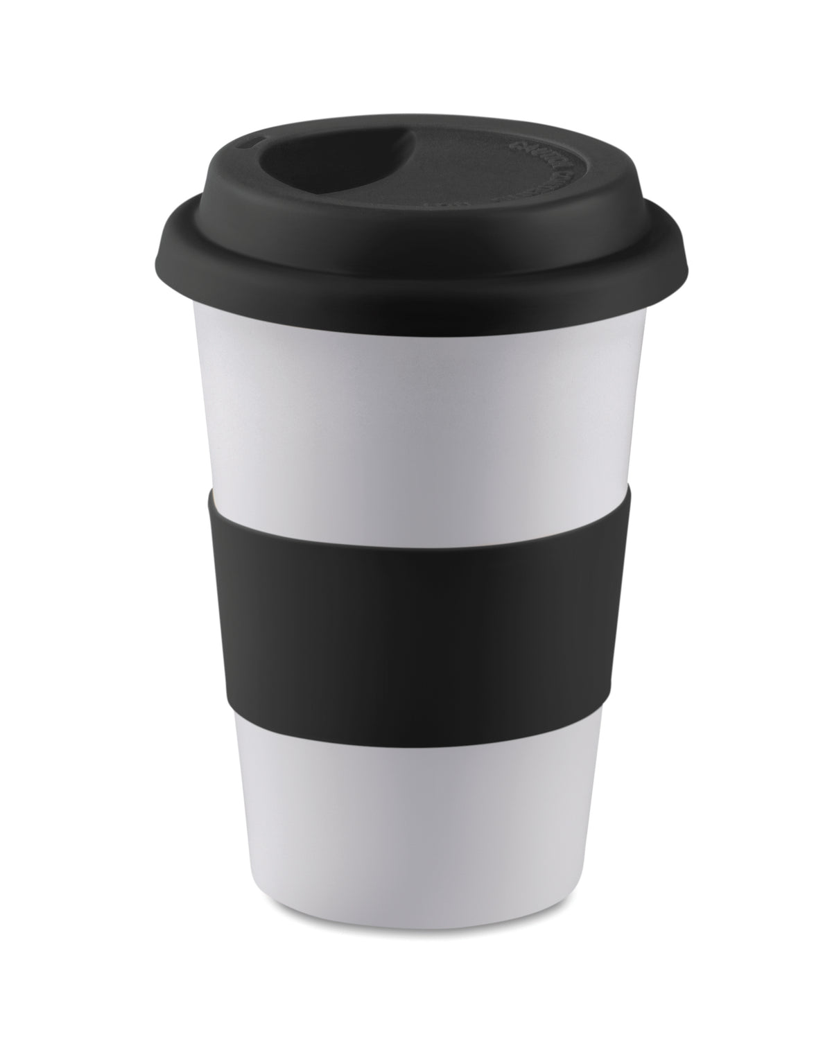 TRIBECA – Ceramic mug w/ lid and sleeve – Black