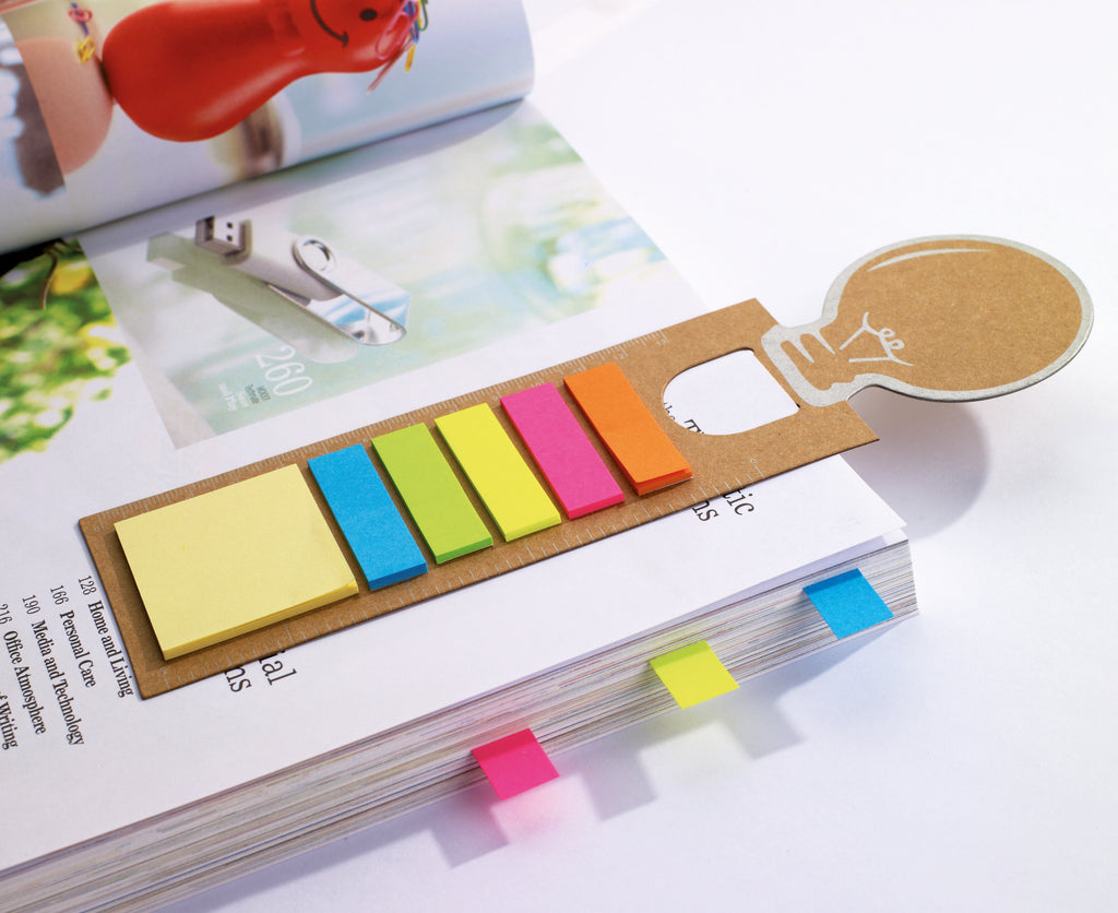 IDEA – Bookmark with sticky memo pad – item picture back