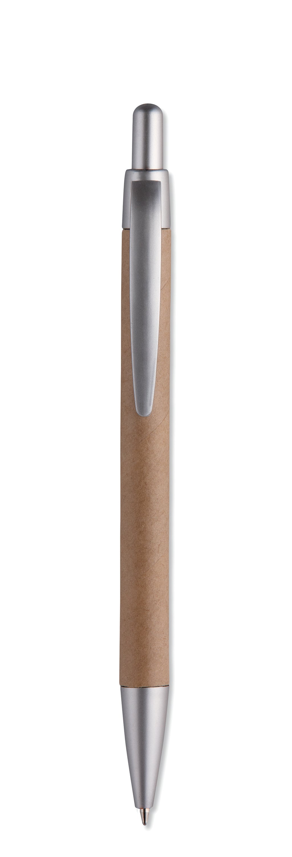 PUSHTON – Carton barrel ball pen – Matt Silver