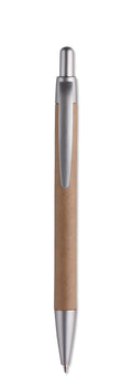 PUSHTON – Carton barrel ball pen – Matt Silver