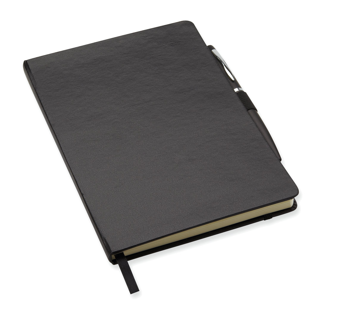 NOTAPLUS – A5 notebook with pen 72 lined – Black