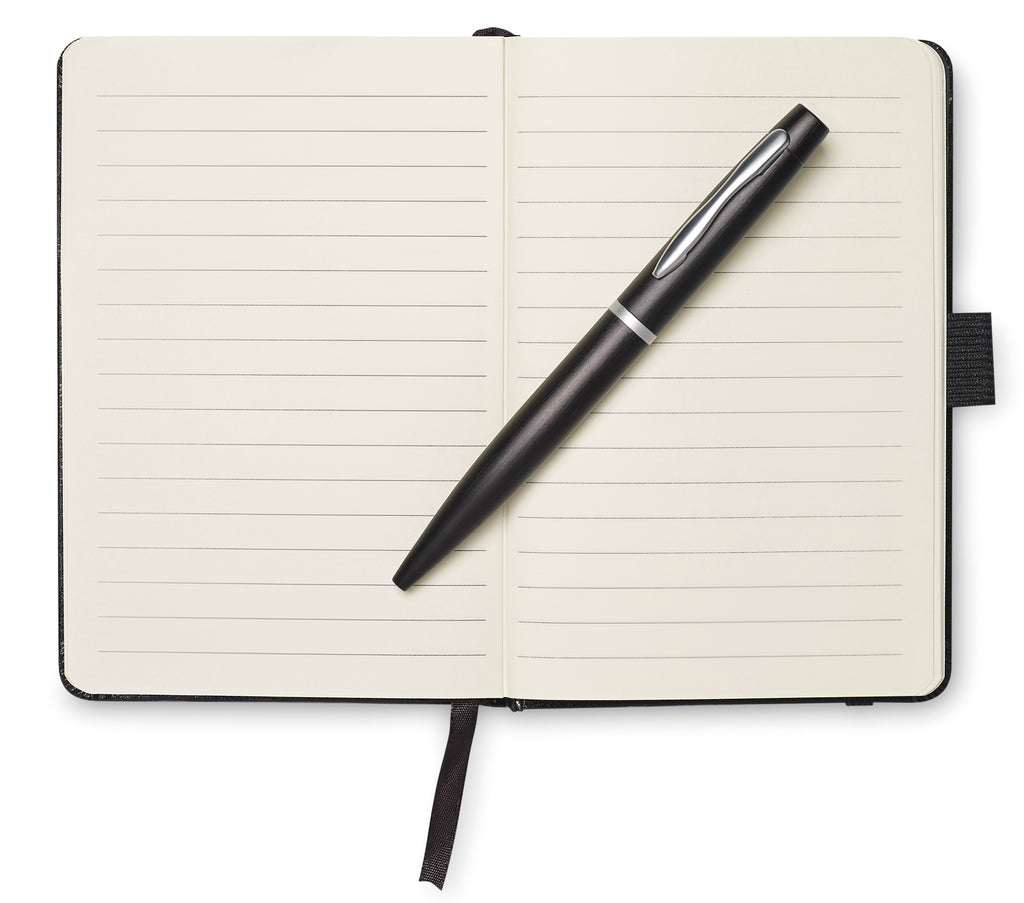 NOTALUX – A6 notebook with pen 72 lined – item picture open