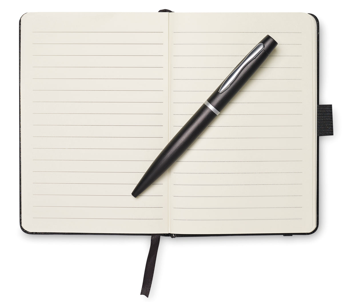 NOTALUX – A6 notebook with pen 72 lined – item picture open