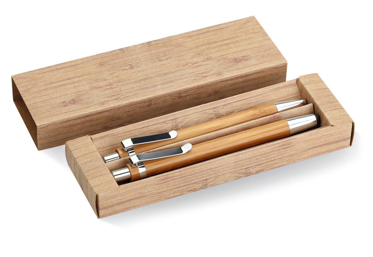 BAMBOOSET – Bamboo pen and pencil set – Wood