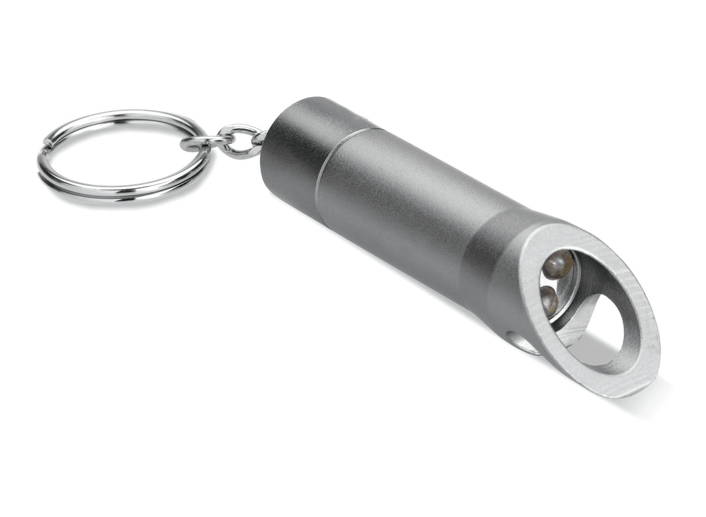 LITOP – Metal torch key ring – Stone Grey