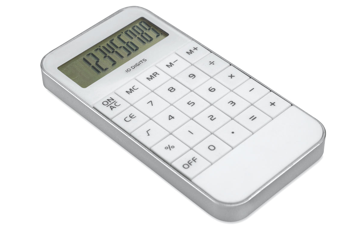 ZACK – 10 digit display Calculator – White
