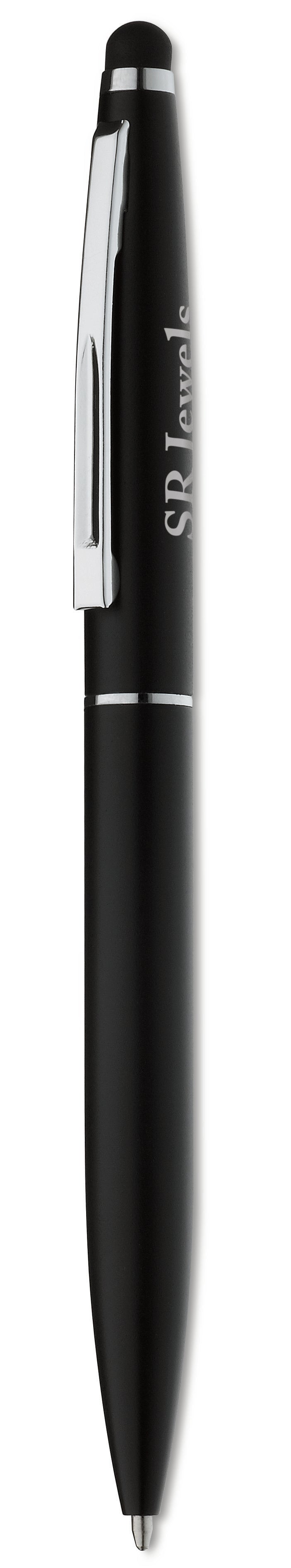 QUIM – Twist type pen w stylus top – item picture printed