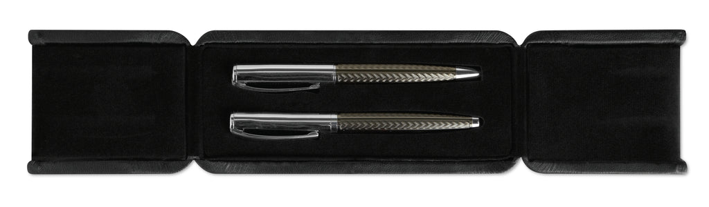DERRICK – Ball pen set in box – Titanium