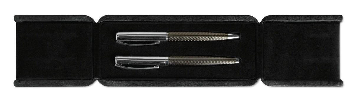 DERRICK – Ball pen set in box – Titanium