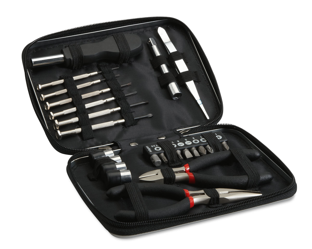 PAUL – 26 pcs tool in aluminium case – Black