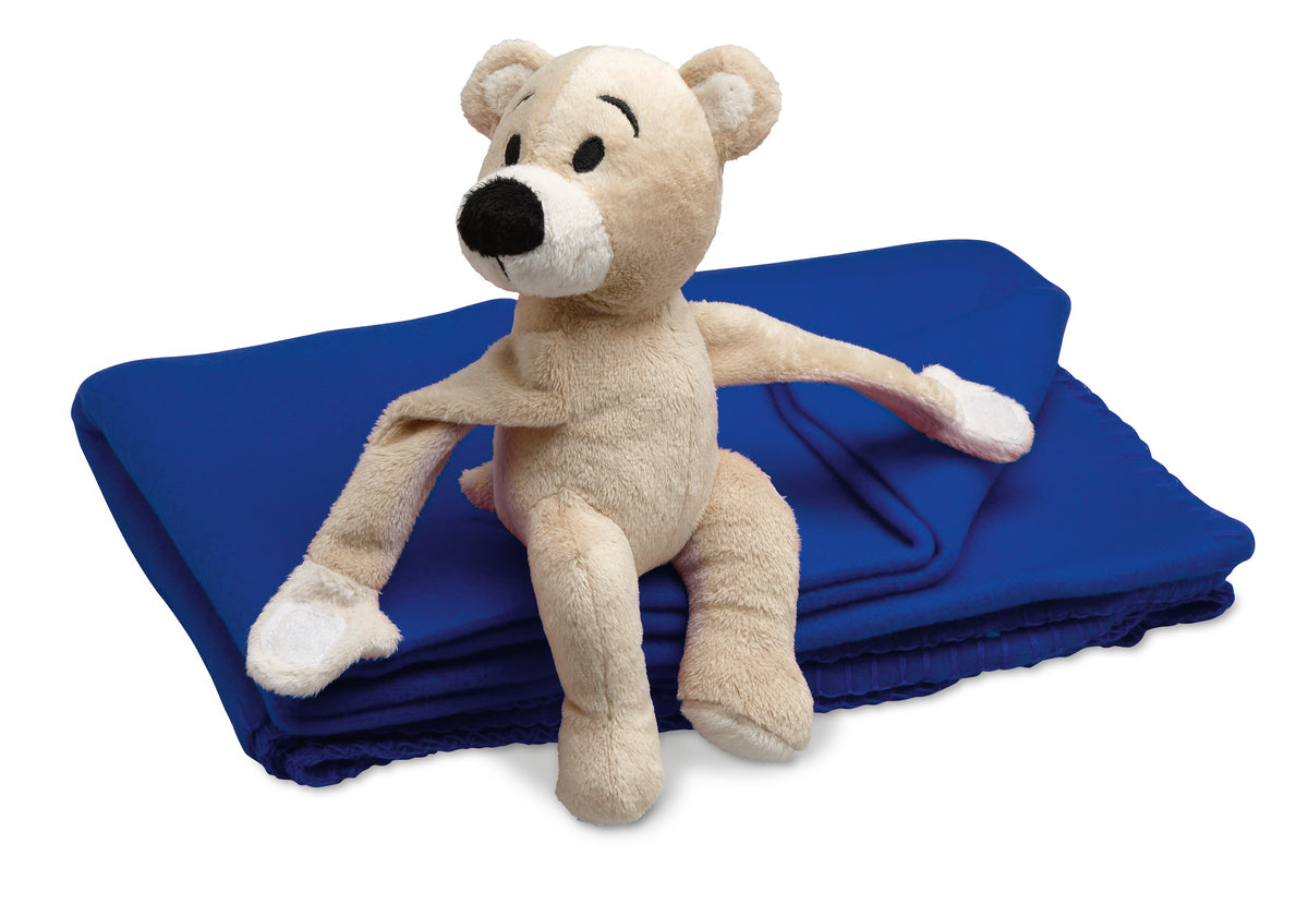 MANTA – Fleece blanket with bear – item picture back