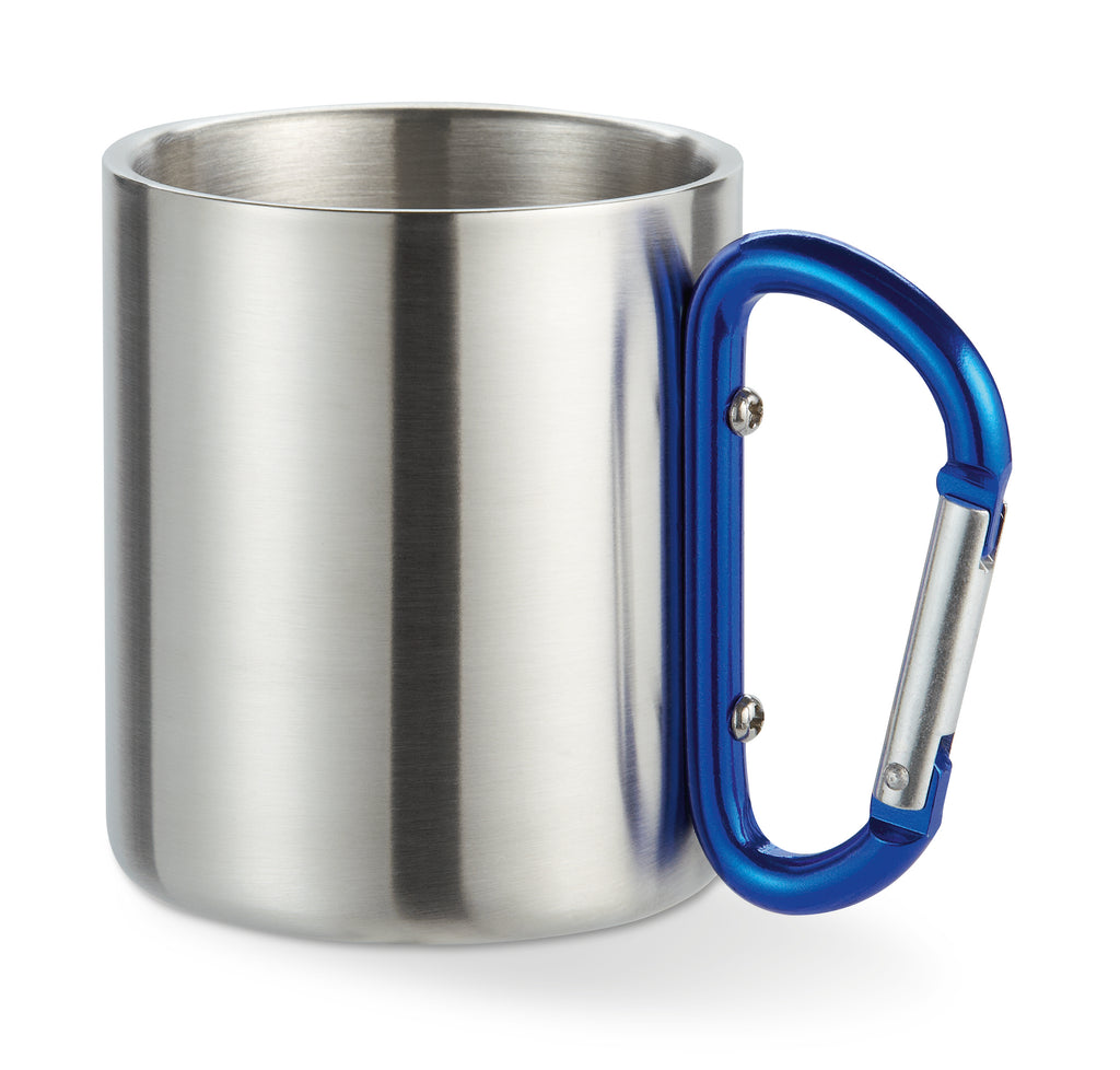 TRUMBO – Metal mug & carabiner handle – Blue