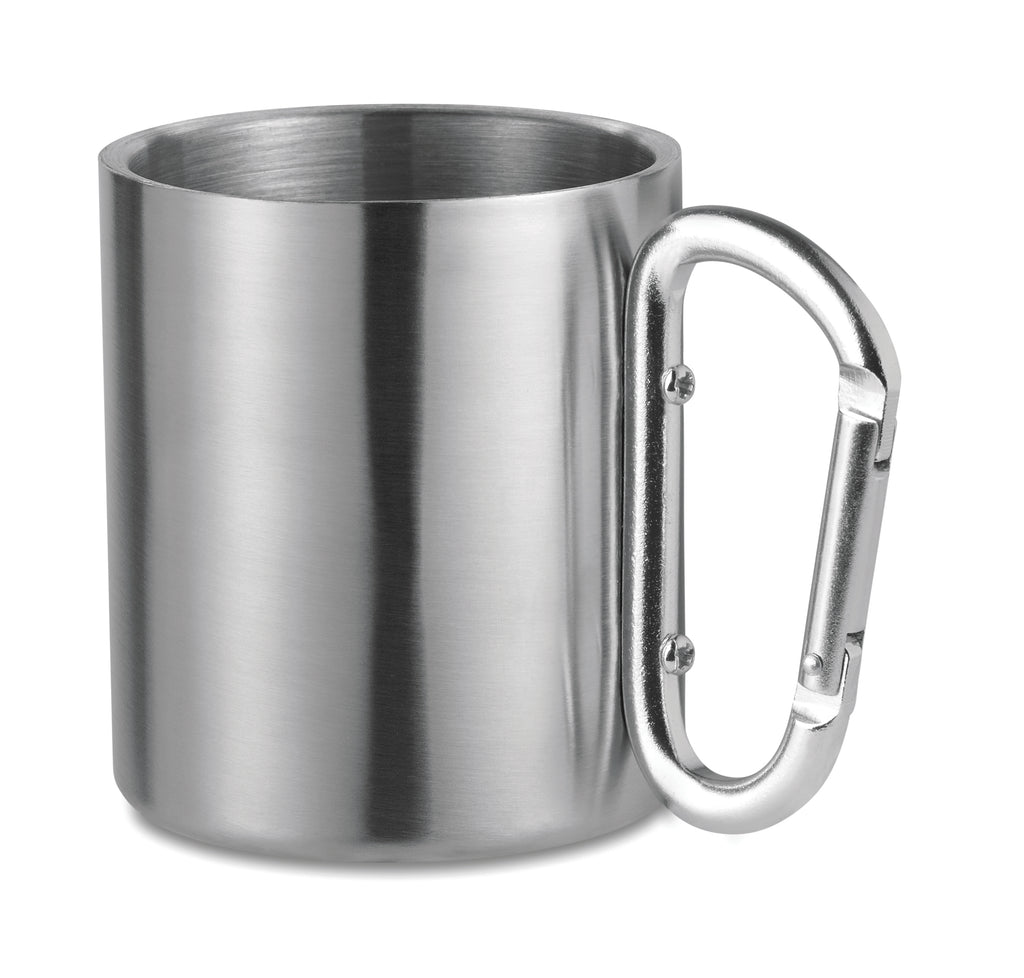 TRUMBO – Metal mug & carabiner handle – Matt Silver