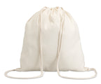 HUNDRED – 100gr/m² cotton drawstring bag – Beige