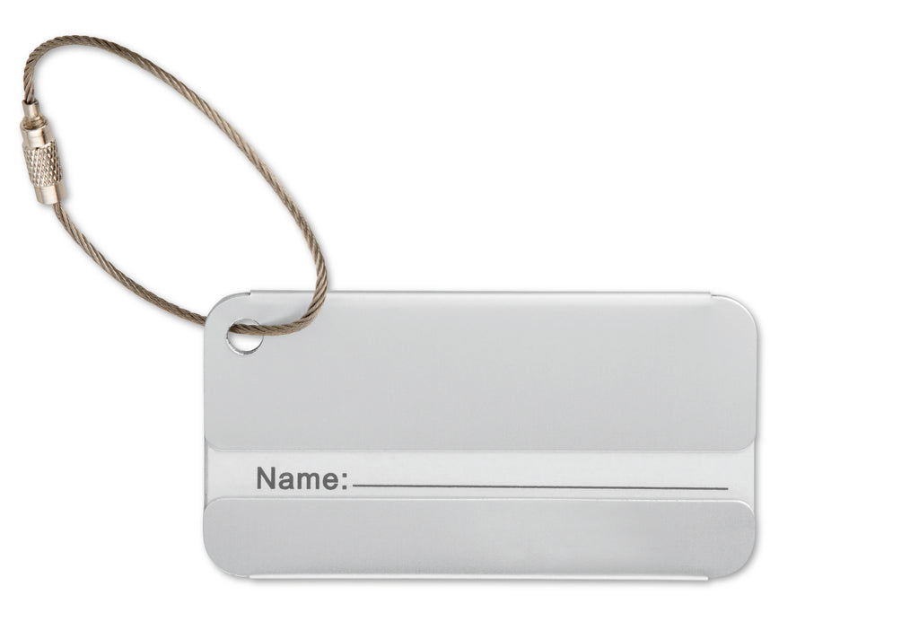 TAGGY – Aluminium luggage tag – Matt Silver