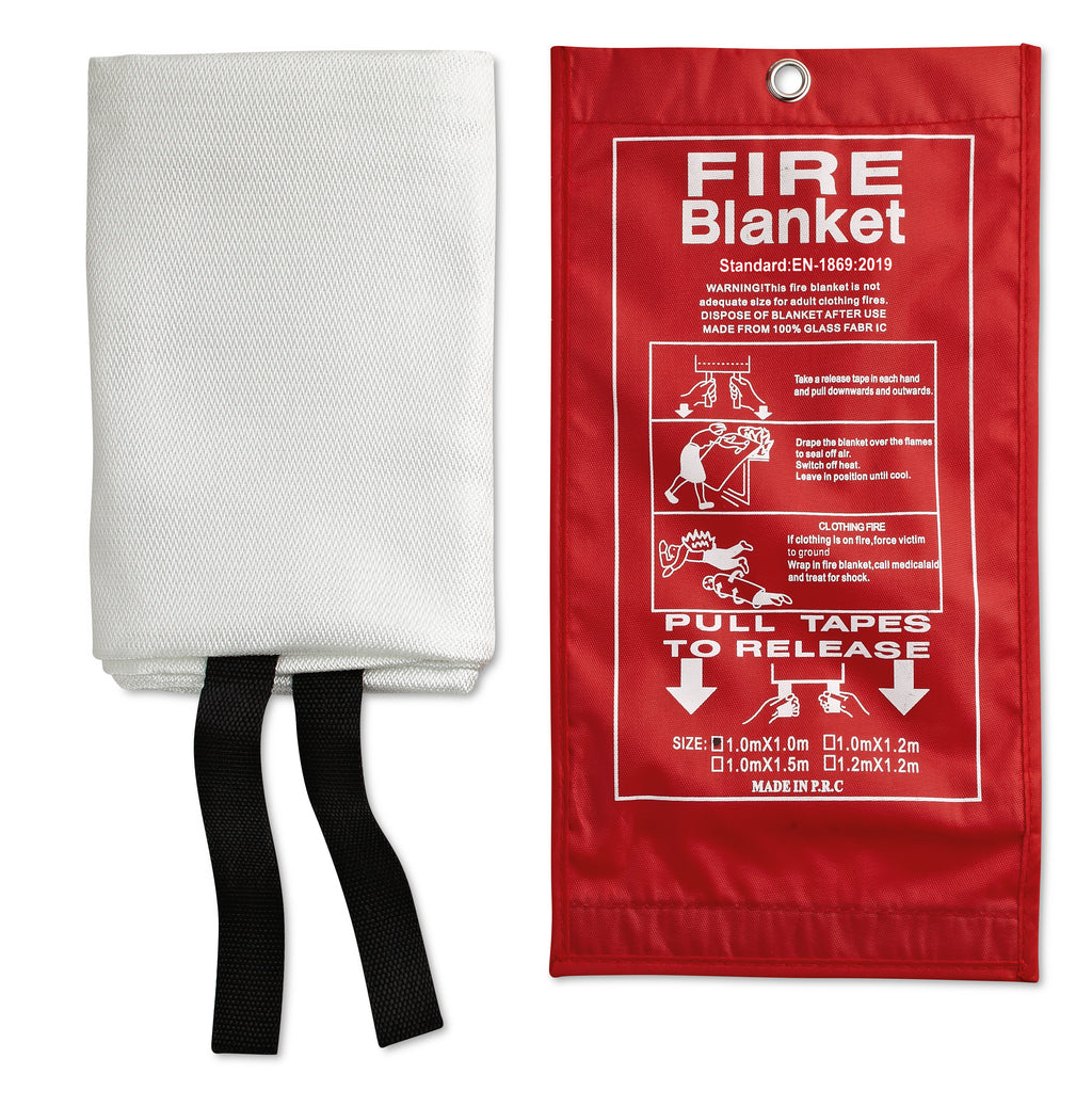 BLAKE – Fire blanket in pouch 100x95cm – item picture side