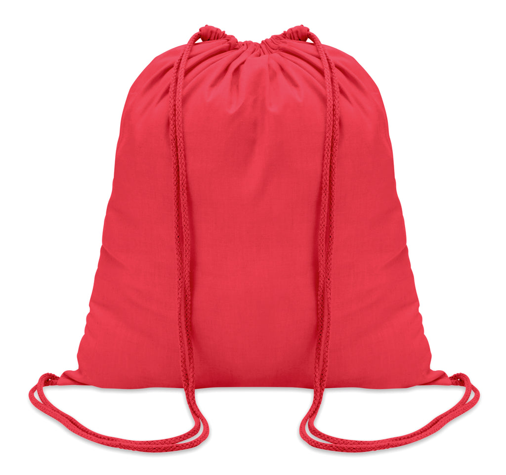 COLORED – 100gr/m² cotton drawstring bag – Red